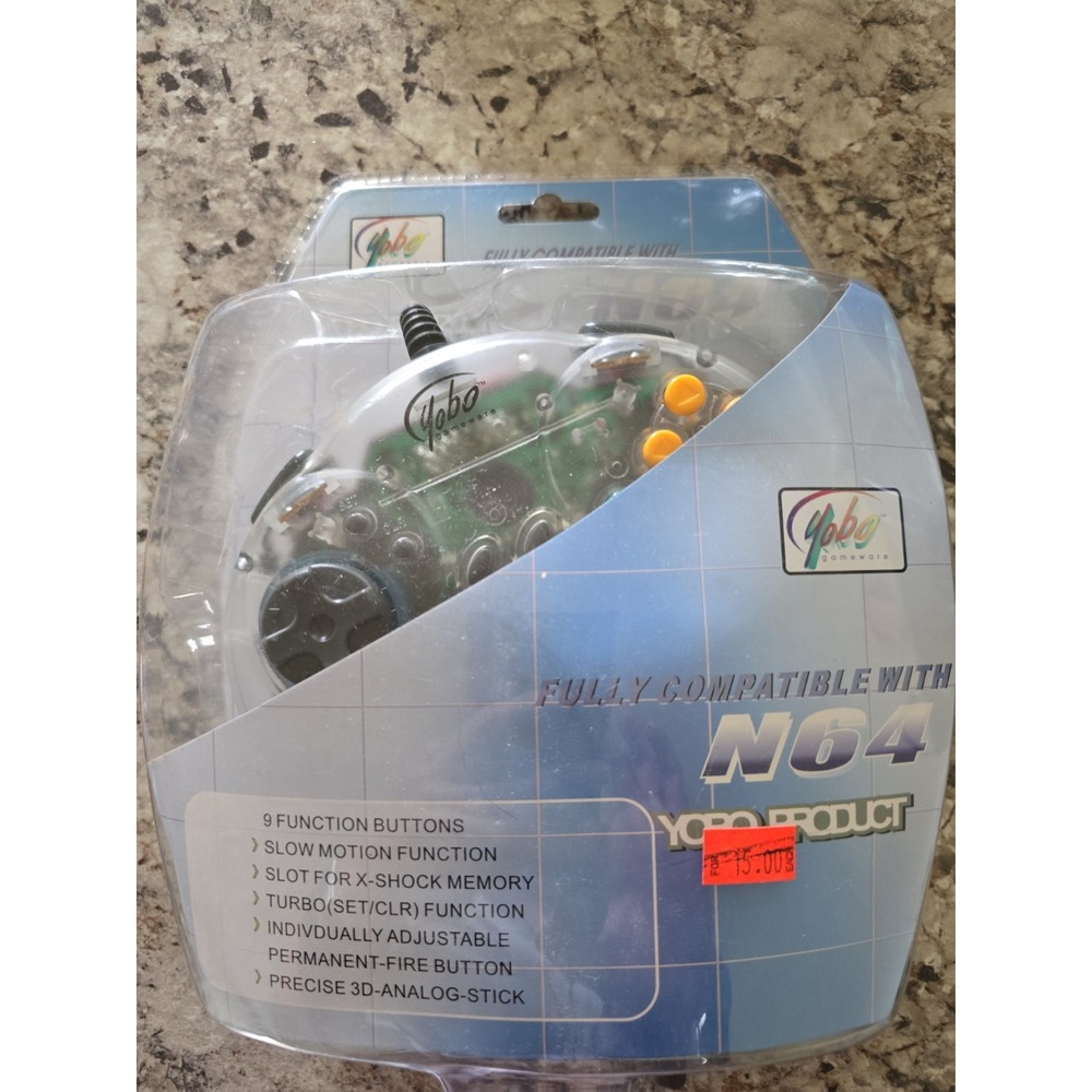 YOBO Transparent Clear Controller Joypad for Nintendo 64 N64 **NEW**